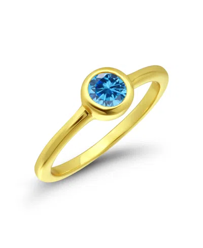 Macy's Cubic Zirconia Round Bezel Ring In Gold