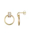 Macy's Cubic Zirconia Round Statement Earrings In Gold