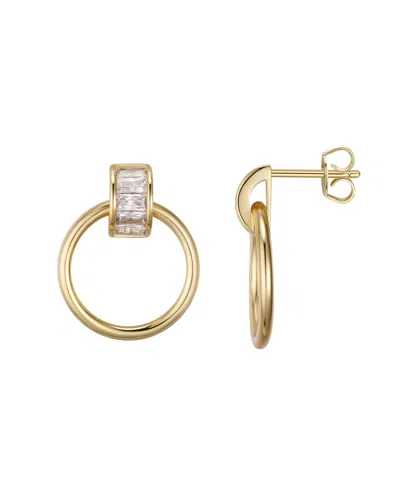 Macy's Cubic Zirconia Round Statement Earrings In Gold