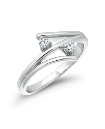 Macy's Cubic Zirconia Silver-tone Cocktail & Statement Open Ring