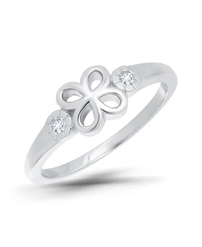 Macy's Cubic Zirconia Silver-tone Sparkle Open Ring