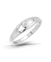 Macy's Cubic Zirconia Silver-tone Stacking Ring In White