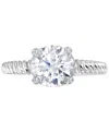 MACY'S CUBIC ZIRCONIA SOLITAIRE TWIST-STYLE ENGAGEMENT RING