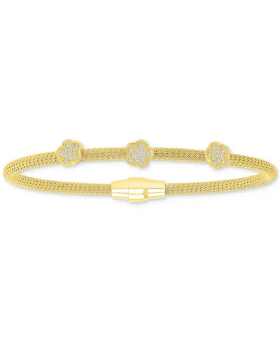 Macy's Cubic Zirconia Star Charm Bracelet In Sterling Silver (also In 14k Gold Over Sterling Silver)