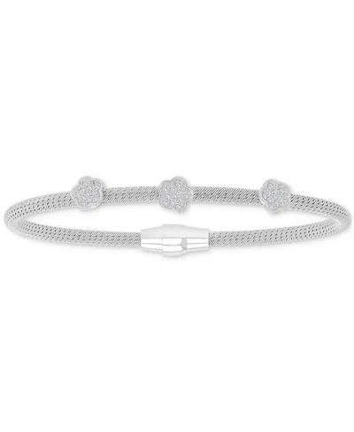 Macy's Cubic Zirconia Star Charm Bracelet In Sterling Silver (also In 14k Gold Over Sterling Silver)