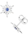 Macy's Cubic Zirconia Star Stud Earrings In Blue