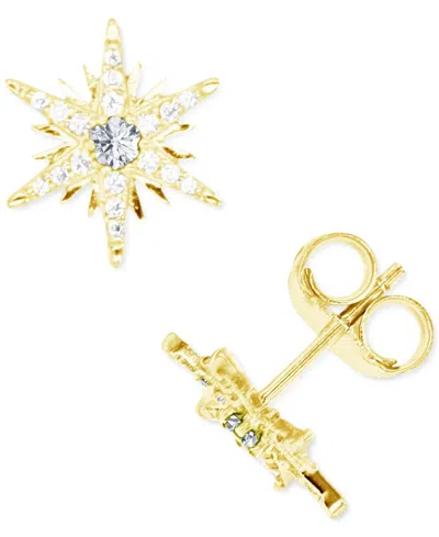 Macy's Cubic Zirconia Star Stud Earrings In Gold
