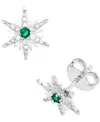 Macy's Cubic Zirconia Star Stud Earrings In Green
