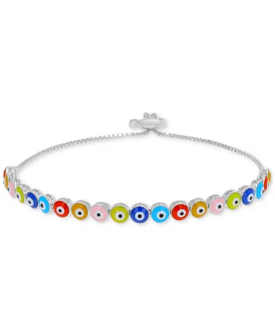 Macy's Cubic Zirconia Sterling Silver Bracelet In Multi