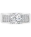 Macy's Cubic Zirconia Sterling Silver Ring, Exclusively At  In Rhodium