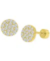 Macy's Cubic Zirconia Stud Earrings (3/4 Ct. T.w.) In 14k Gold-plated Sterling Silver In Gold