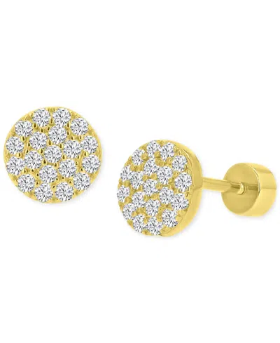 Macy's Cubic Zirconia Stud Earrings (3/4 Ct. T.w.) In 14k Gold-plated Sterling Silver