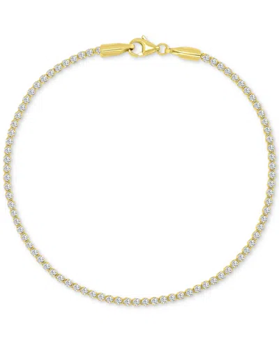 Macy's Cubic Zirconia Tennis Bracelet In 10k Gold
