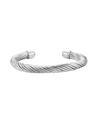Macy's Cuff Bangle Bracelet In Silver