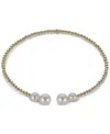Macy's Cultured Freshwater Pearl (4mm 7mm) Cuff Bracelet In 14k Yellow Gold In Gold
