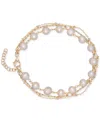 Macy's Cultured Freshwater Pearl (6mm) Triple-strand Bracelet In 18k Gold-plated Sterling Silver