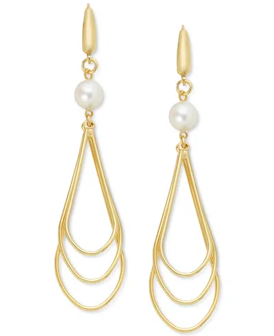 Macy's Cultured Freshwater Pearl (7-1/2 In Gold Over Silver