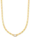 Macy's Cultured Freshwater Pearl (9mm) 18" Collar Necklace In 14k Gold-plated Sterling Silver In Gold Over Sterling Silver