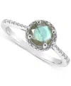 Macy's Cultured Freshwater Pearl & Diamond Accent Ring In Sterling Silver (also In Onyx, Turquoise, & Labra In Labradorite