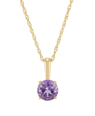 Macy's Cultured Freshwater Pearl And Lab-grown White Sapphire (1/5 Ct. T.w.) Pendant 18" Necklace In 10k Ye In Gold