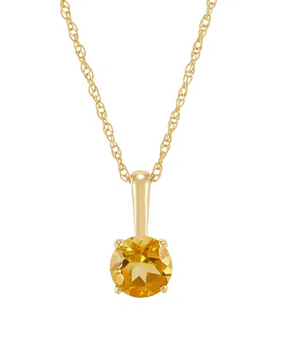 Macy's Cultured Freshwater Pearl And Lab-grown White Sapphire (1/5 Ct. T.w.) Pendant 18" Necklace In 10k Ye In Gold