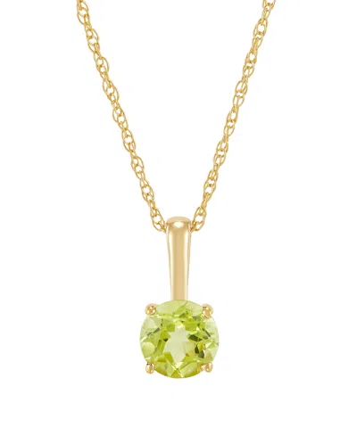 Macy's Cultured Freshwater Pearl And Lab-grown White Sapphire (1/5 Ct. T.w.) Pendant 18" Necklace In 10k Ye In Gold
