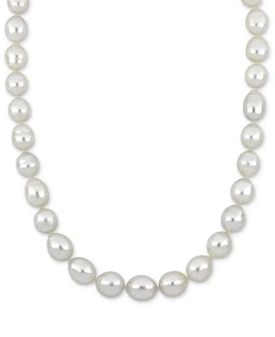 Macy's Cultured South Sea Pearl (9-11mm) 18" Strand Necklace 14k Yellow Gold In White