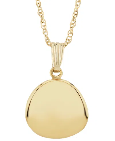 Macy's Dapped Disc Pendant Necklace In 14k Yellow Gold