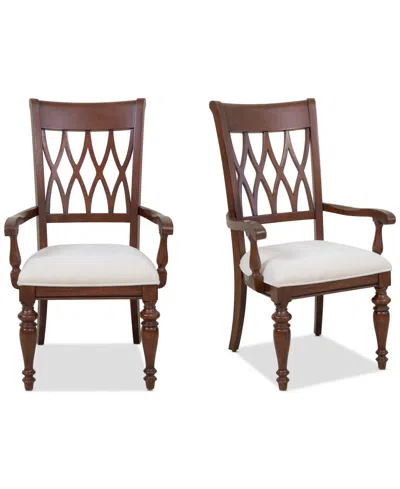 Macy's Daria 2 Pc. Arm Chair Set In Brown