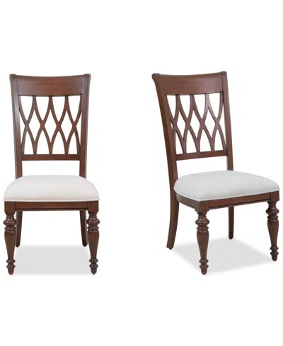Macy's Daria 2 Pc. Side Chair Set In Brown