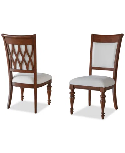 Macy's Daria 2 Pc. Upholstered Chair Set In Brown