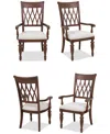 Macy's Daria 4 Pc. Side Chair Set In Brown