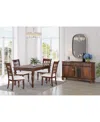 Macy's Daria 5-pc. Dining Set (rectangular Table & 4 Side Chairs), Created For  In Brown