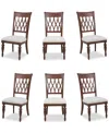 Macy's Daria 6 Pc. Side Chair Set In Brown