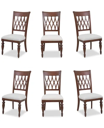 Macy's Daria 6 Pc. Side Chair Set In Brown