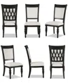 Macy's Daria 6-pc. Upholstered Back Side Chair Set, Created For  In Black