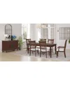 Macy's Daria 7-pc. Dining Set (rectangular Table, 4 Side Chairs & 2 Arm Chairs), Created For  In Brown