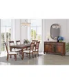 Macy's Daria 7-pc. Dining Set (rectangular Table & 6 Upholstered Back Side Chairs), Created For  In Brown