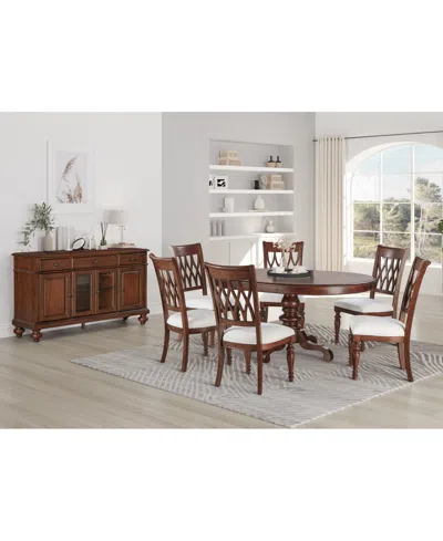MACY'S DARIA 7-PC. DINING SET (ROUND TABLE & 6 SIDE CHAIRS), CREATED FOR MACY'S