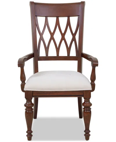 Macy's Daria Arm Chair In Brown