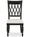 Macy's Daria Side Chair, Created For  In Black