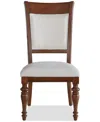Macy's Daria Upholstered Side Chair In Brown