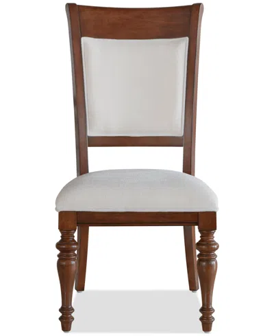 Macy's Daria Upholstered Side Chair In Brown