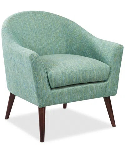 Macy's Darwin Fabric Accent Chair In Blue,green Multi