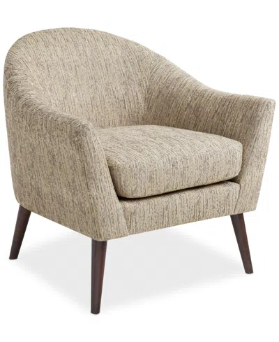 Macy's Darwin Fabric Accent Chair In Tan,grey Multi
