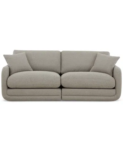 Macy's Daryll 2-pc. Fabric Sofa, Exclusively At  In Gray