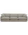 Macy's Daryll 3-pc. Fabric Sofa, Exclusively At  In Gray