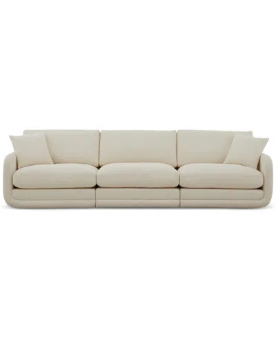 Macy's Daryll 3-pc. Fabric Sofa, Exclusively At  In Neutral