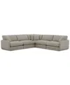 Macy's Daryll 5-pc. Fabric L Sectional, Exclusively At  In Gray