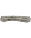 Macy's Daryll 6-pc. Fabric L Sectional, Exclusively At  In Gray